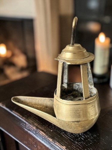 Antique brass oil - brass, burner
