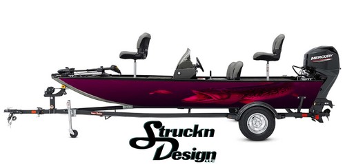 Northern pike bait boat wrap - northern,