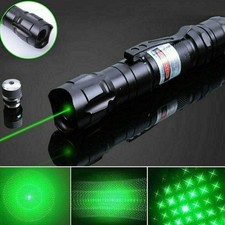 NEW 532NM Green Laser Pointer Pen 100Miles Rechargable Laser Pen Beam Torche UK