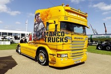 Truck Photo Scania R 500 Tractor Unit UK Yellow COLES & SONS CENTURION COLES CU #i8rr