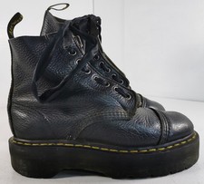Vintage Dr. Martens Women’s Black Leather Boots Sinclair Zip-Up Platform UK 6