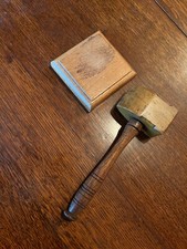 Freemasons Masonic gavel and Block 'Lodge 403 Stamped' Maul Mallet Masons