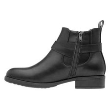 Womens Ladies Girls Black Zip
