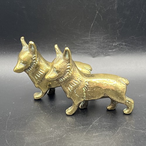 Brass corgi dog - brass,