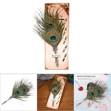 08 Classical Vintage Feather Fountain Pen Calligraphy Quill Dip Pen Home De HOT