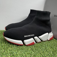 Size 41 (8 US) - Balenciaga Speed Trainer  ' Black, Red ' | GREAT CONDITION
