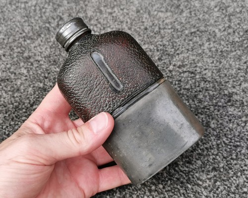 Vintage blown glass hip - hip, flask