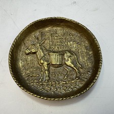Brass Trinket Mini Dish Donkey