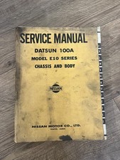 DATSUN CHERRY 100A (E10 SERIES) BODY & CHASSIS ORIG. 1971 FACTORY SERVICE MANUAL