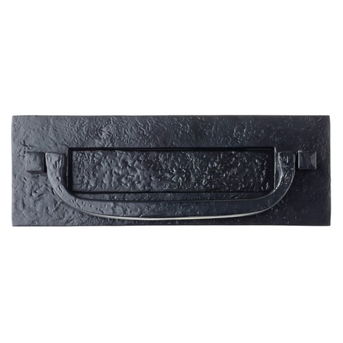 Black antique postal knocker - black,