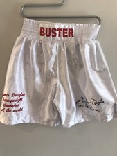 James "Buster" Douglas Hand Signed Custom Made Boxing Trunks Proof Coa