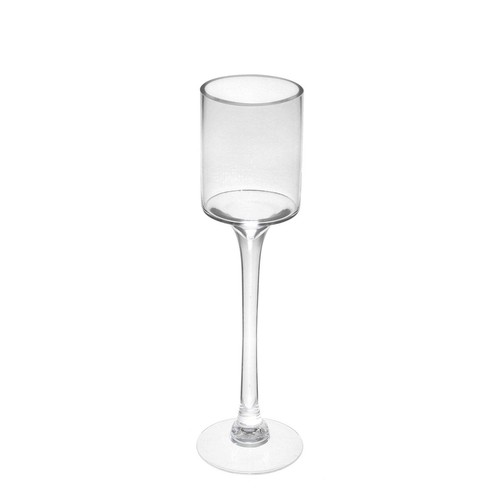 Clear tall stem - tall, candle