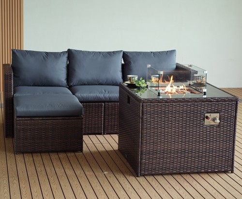 Corner rattan garden furniture - corner,