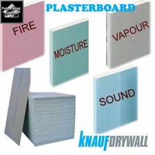Plasterboard Sheets 8x4 2400mm x 1200mm 12.5mm Thickness Square & Tapered Edge