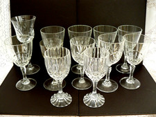 12 x VINTAGE MISMATCHED CRYSTAL WINE GLASSES    JOB LOT/WEDDINGS/PUB/CATERING