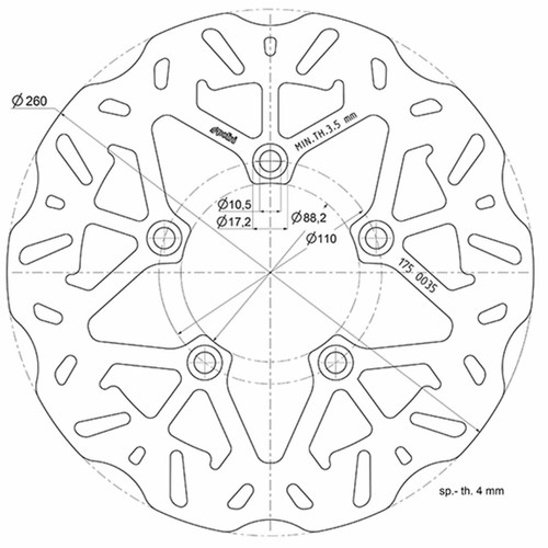 Polini brake disc 260 for - polini,