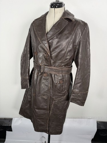 1950s dutch leather trench - dutch,