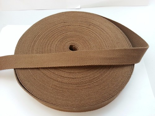 25mm brown canvas rainforced - brown,