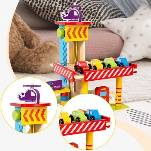 Wooden parking garage playset - parking,