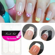 French Manicure Nail Guides "Curved" Half Moon Styles Nail Tips Stickers Z8E2
