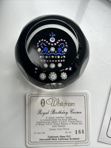 Whitefriars glass paperweight - glass,