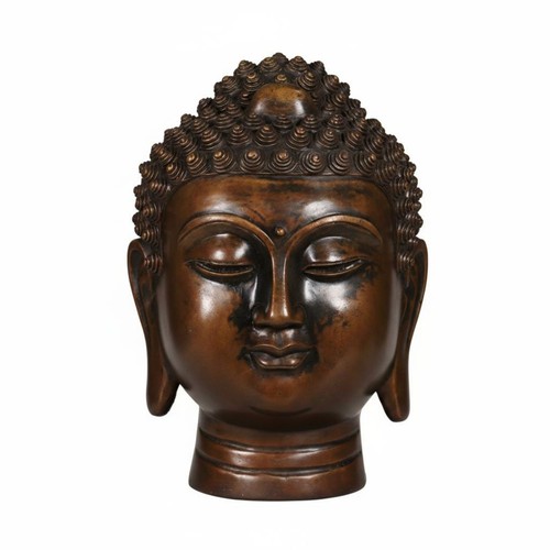 Copper buddha head textured - buddha,