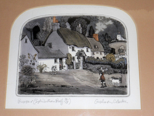Graham clarke signed etching - clarke,