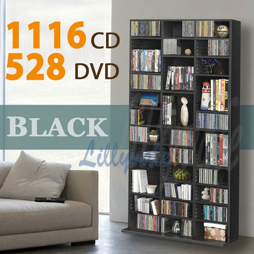 Black storage shelf rack unit - black,