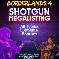Borderlands 4 (BL4) ? Shotgun - GODROLL MEGALIST ✨ All Types/Elements/Bonuses ✨