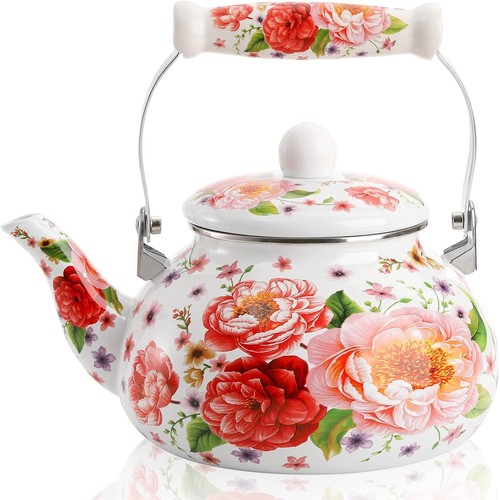 Retro enamel tea kettle - 2.5l,