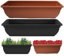 Plastic Planters Rectangle Trough Plants Winchester Bel Garden Flower Patio Pots