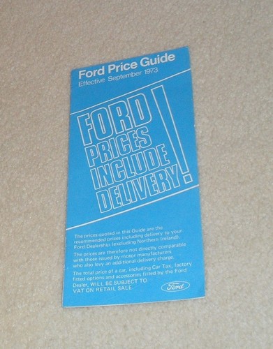 Ford price guide 1973 escort - ford,
