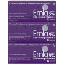 Emla 5% - Numbing Cream - Local Anaesthetic - 5g - 3 PACK