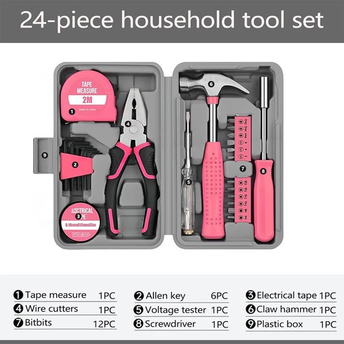 24pc pink tool kit for - pink,