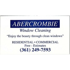 Abercrombie Window Cleaning Free Estimates Vintage Business Card STK2-BC1-7