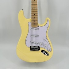 Yngwie ST Yellow Electric Guitar SSS Pickups Chrome Hardware Maple Fingerboard