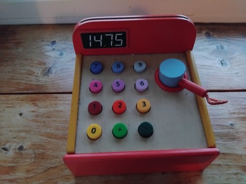 Wooden toy shop cash - wooden, register