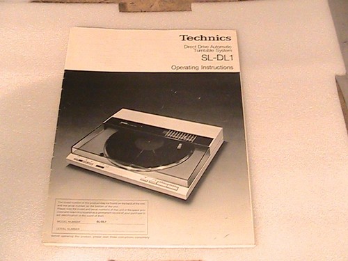 Technics dl1 manual - technics, sl-dl1