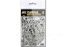 AK Interactive AAK9079 - - Flexible Airbrush Stencil 1/20, 1/24 and 1/35