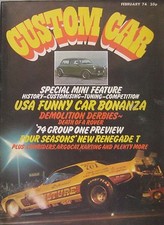 Custom Car magazine February 1974 featuring Norton Commando 850