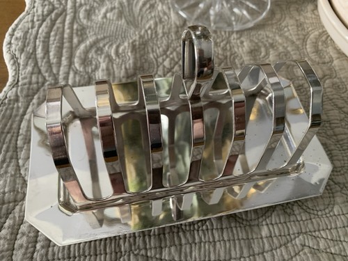 Silver plated toast rack with - toast,