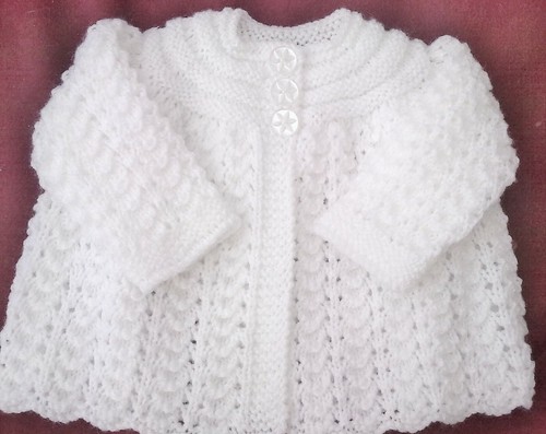 Beautiful hand knitted matinee - hand,