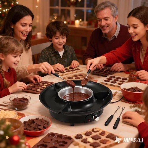 Electric fondue pot set - electric,
