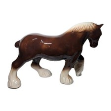 Vintage Ceramic Shire Horse Ornament / Figurine Melba Ware STYLE  10" Tall L28B