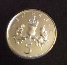 1971 PROOF 5p CROWNED THISTLE