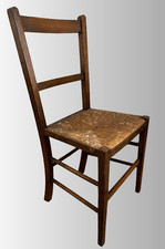 Vintage Oak Rush Seat Chair
