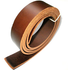 3.5mm Thick Italian Brown Veg Tan Leather Belt Straps 150cm - 60 inch long