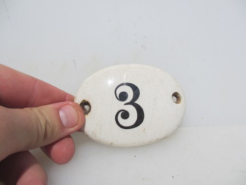 Vintage ceramic house number - vintage,