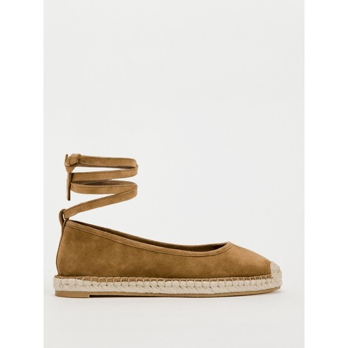 Zara tan suede ankle - tan, ankle-tie
