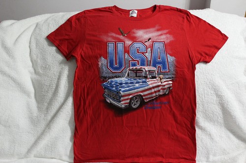 American flag pickup truck - american,